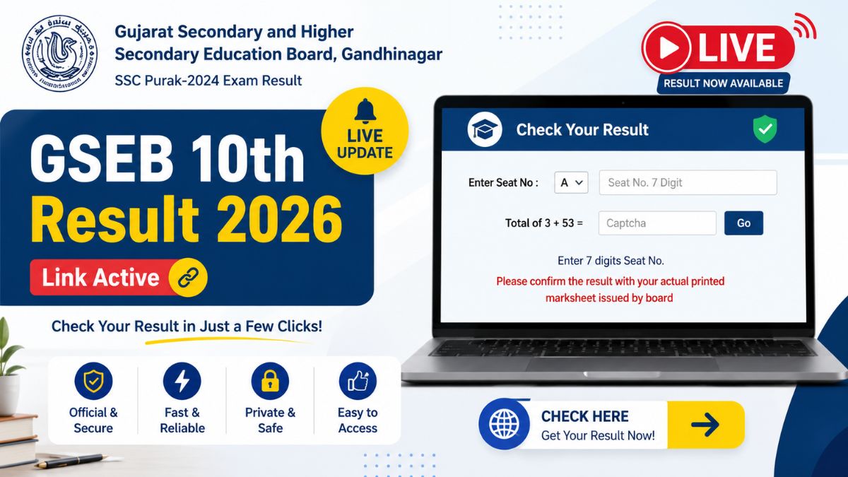 GSEB 10th Result 2026, Gujarat Board SSC Result, GSEB Result Link Active, Gujarat Board 10th Result, GSEB SSC Result Direct Link,